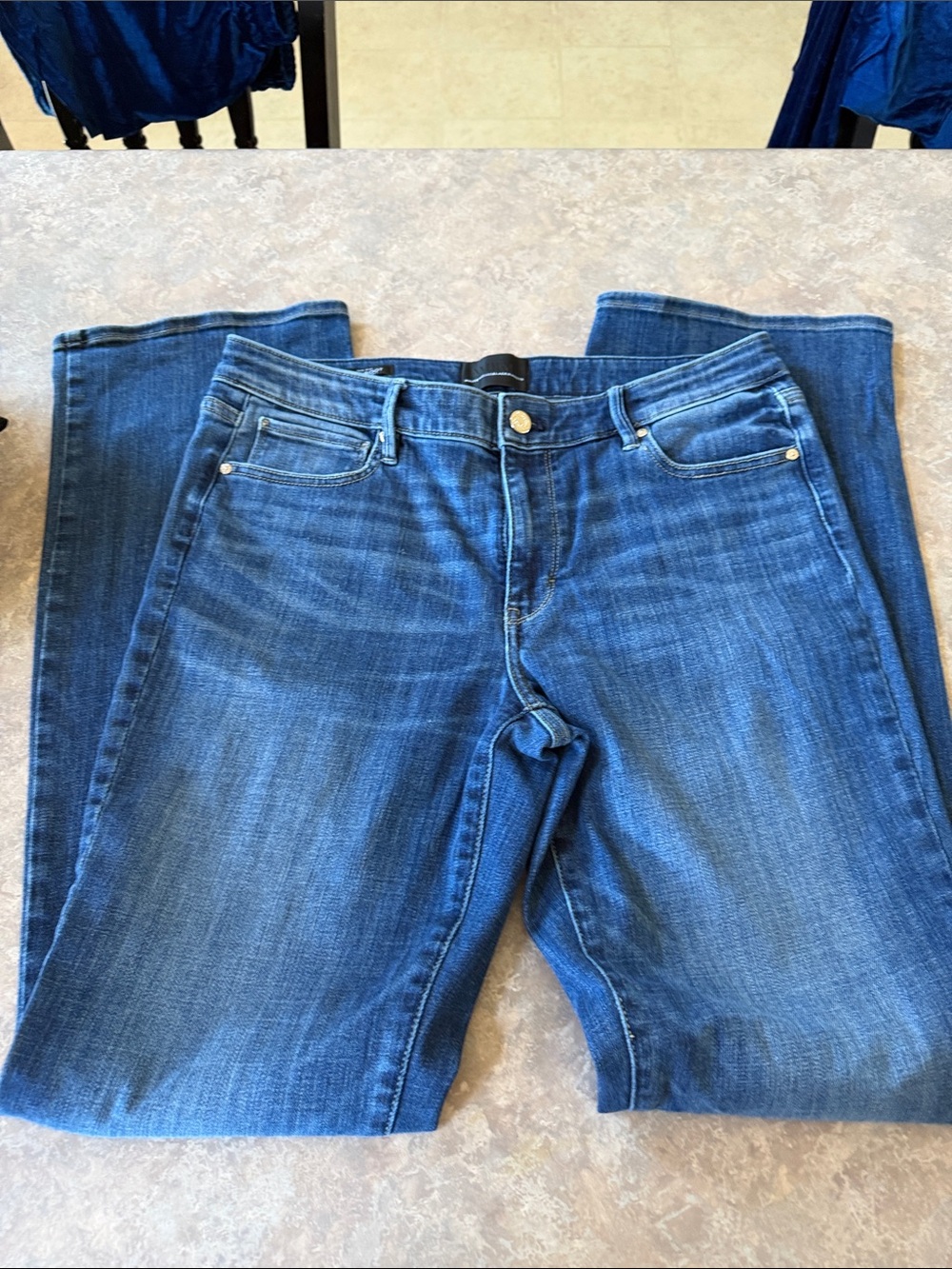 White House Black Market Women's Blue Boot-Cut Jeans